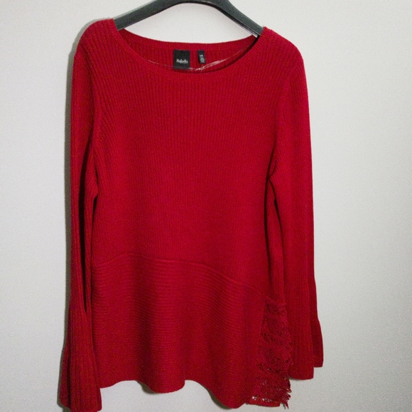 Rafaella Sweaters - NWT Rafaella Bell Sleeved Asymmetrical Sweater